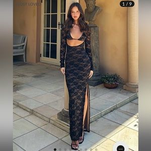 Christy Lace long sleeve maxi dress